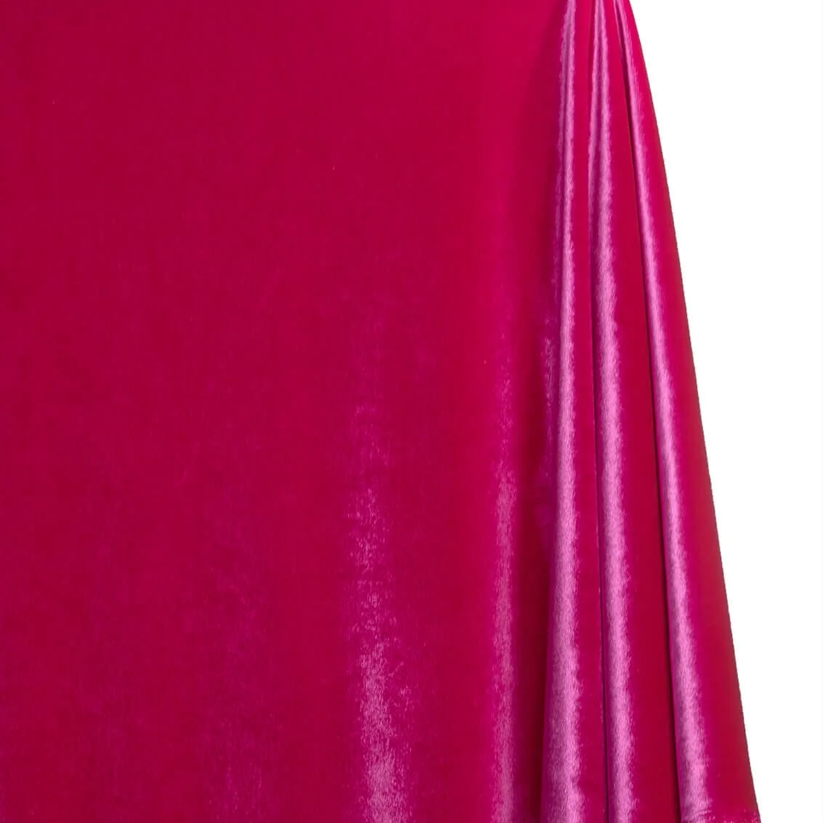 Fuquay-Varina Fuchsia Color—Stretch Velvet Fabric—90% Polyester, 10% Spandex—60/61 Inches—20% Vertical—Sold by the Yard
