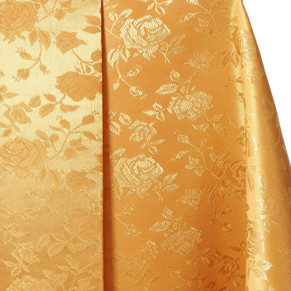 “Regal Gilded Jacquard Satin Fabric — Gold Rose, 58″ Wide, Sold by Yard”