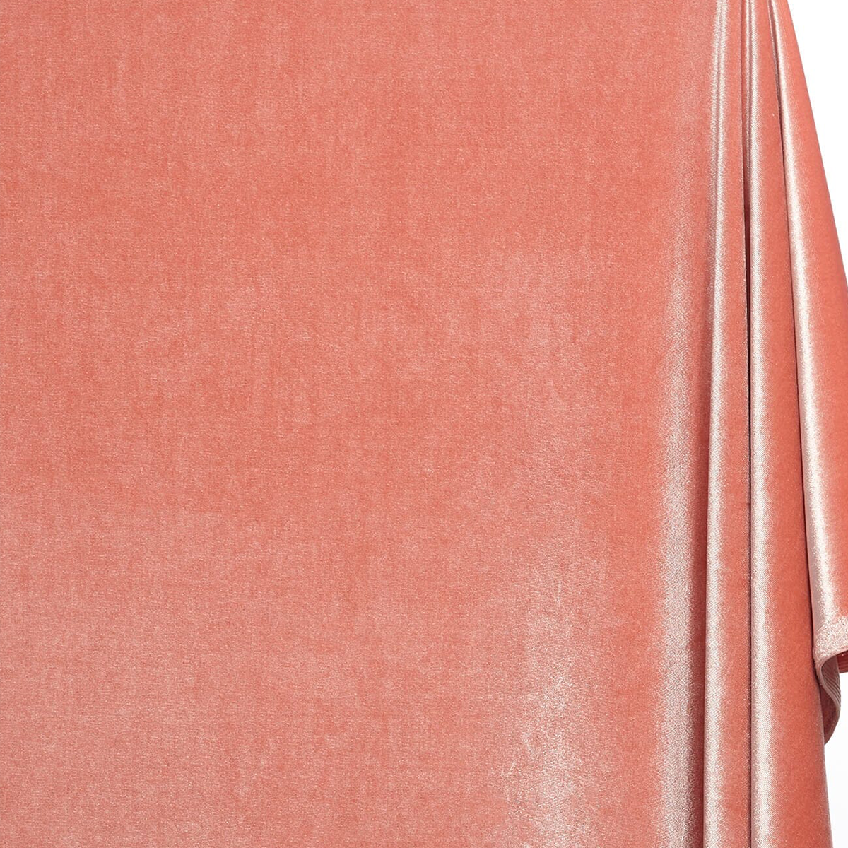 Apricot Peach—Stretch Velvet Fabric—90% Polyester, 10% Spandex— Width 60/61 Wide—Nationwide Shipping