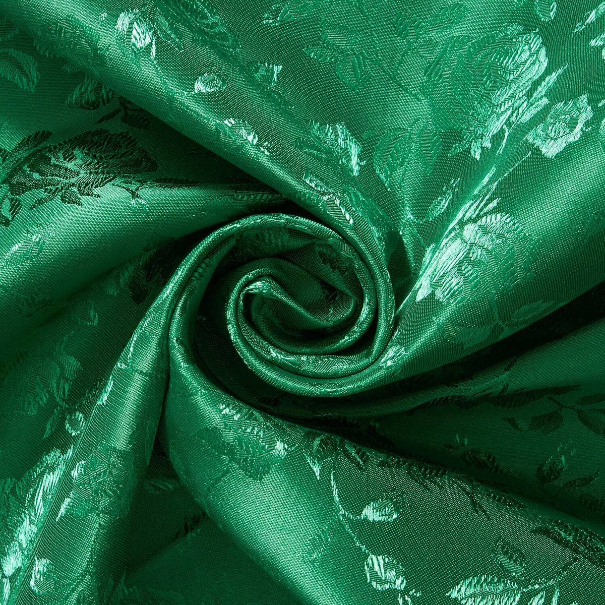 Majestic Rose-Jacquard Fabric—Hunter Green—58" Wide—100% Polyester Fabric—High-Quality—Sold by The Yard