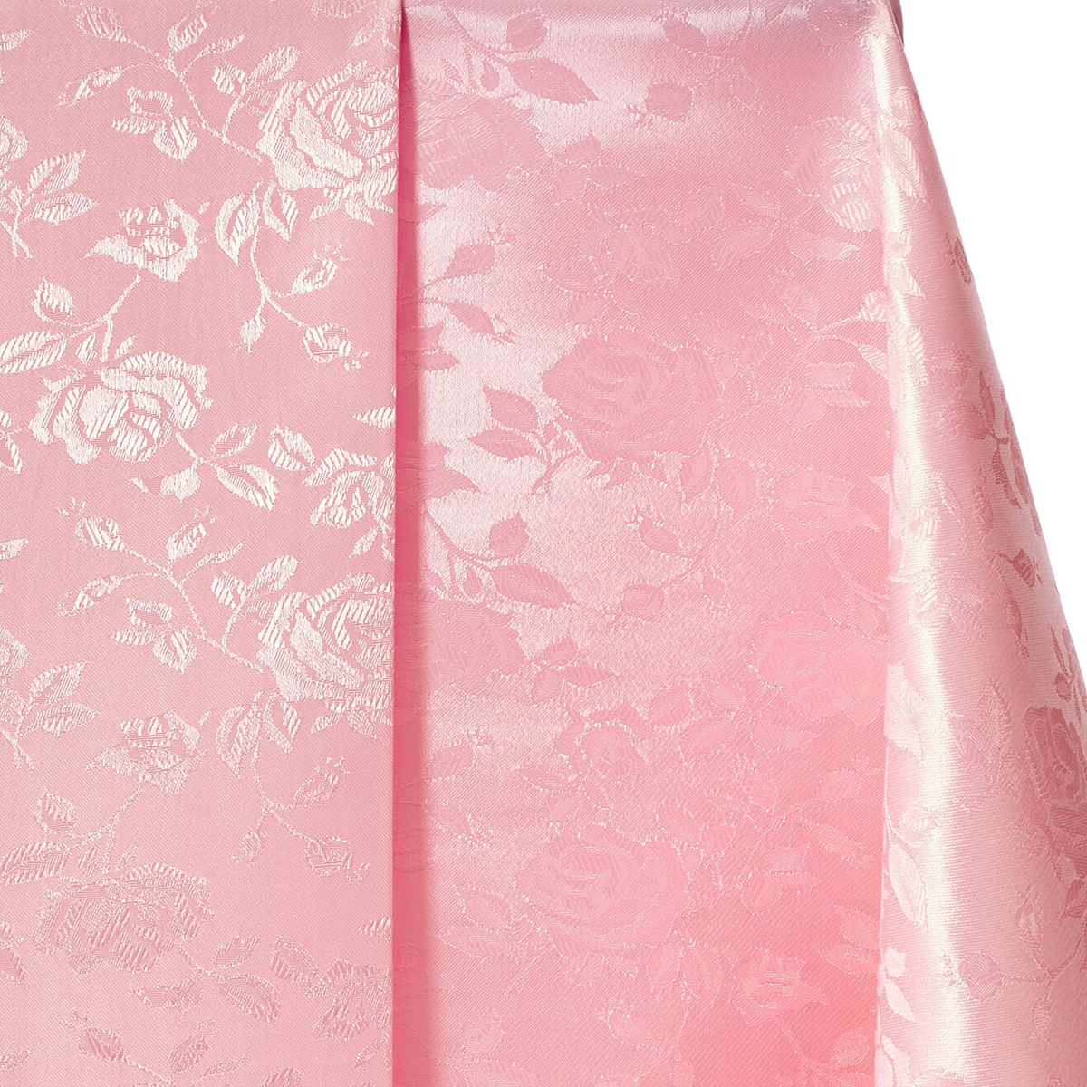Online Fabric —Satin Brocade Jacquard Satin—Pink Bloom—58" Wide—100% Polyester Fabric—Sold by The Yard—Nationwide Shipping