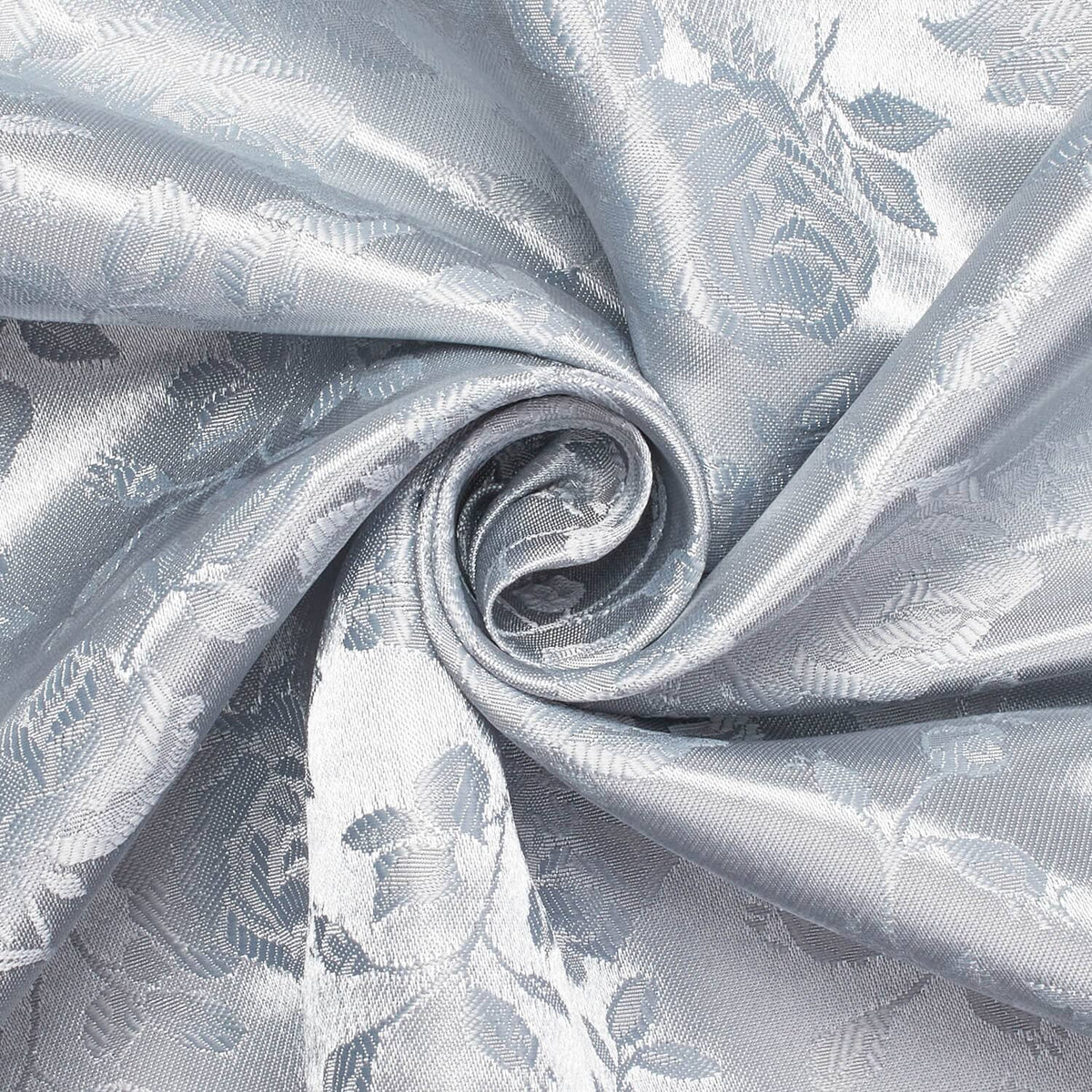 Tudor Jacquard Satin Fabric—Silver—58" Wide—100% Polyester Fabric—Lightweight High-Quality—Sold by The Yard