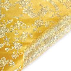 Religious Polyester Fabric—Gold and Gold Color—Church Brocade