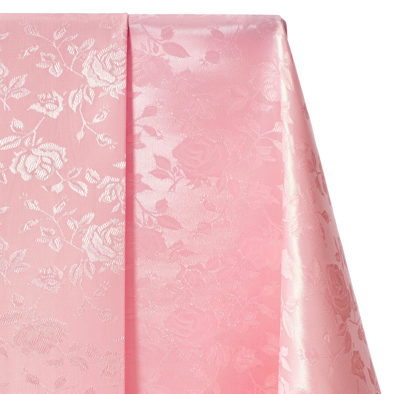 Online Fabric —Satin Brocade Jacquard Satin—Pink Bloom—58" Wide—100% Polyester Fabric—Sold by The Yard—Nationwide Shipping