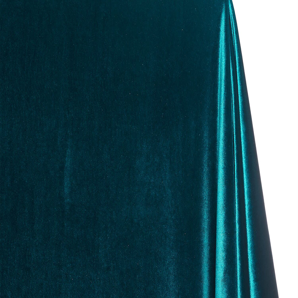 Modern Teal Blue—Stretch Velvet Fabric——90% Polyester, 10% Spandex— 60/61 Inches—20% Vertical
