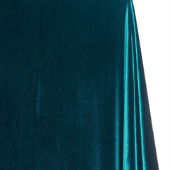 Modern Teal Blue—Stretch Velvet Fabric——90% Polyester, 10% Spandex— 60/61 Inches—20% Vertical