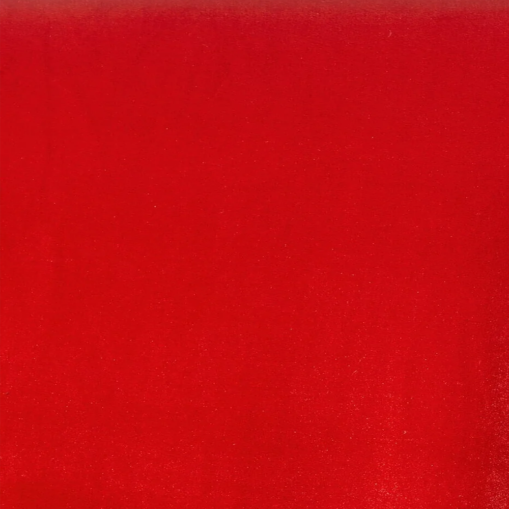Soft red stretch velvet material – polyester blend | Sold by Beautiful Windows Elgin