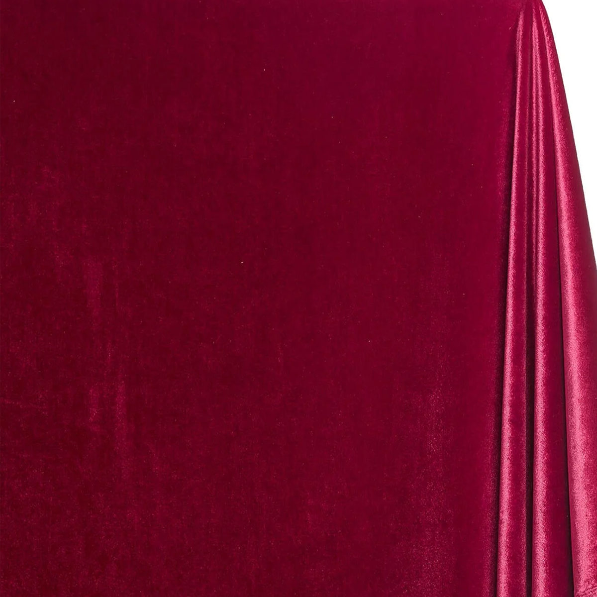 Rich burgundy velvet fabric for dresses |Sold by Beautiful Windows Elgin
