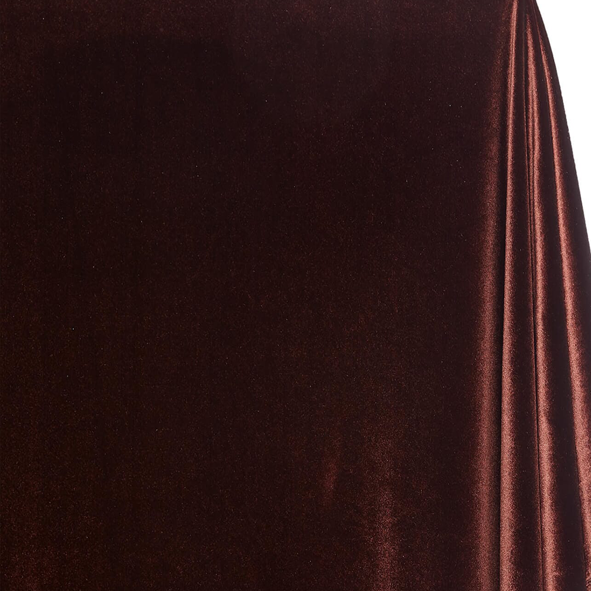 Espresso Brown Glow—Stretch Velvet Fabric—— 90% Polyester, 10% Spandex— 60/61 Inches—20% Vertical