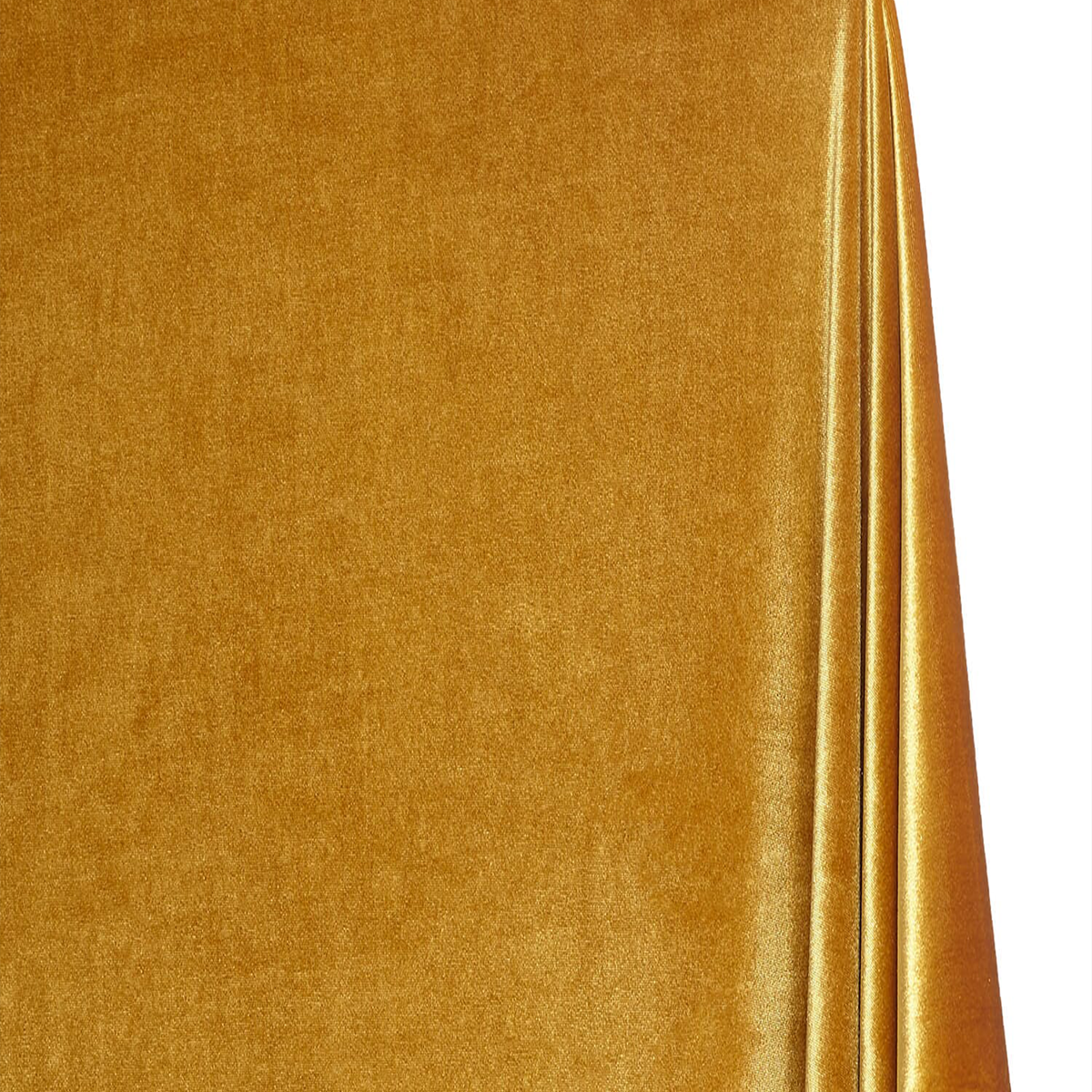 Warm Autumn Fabric—Mustard Gold —Stretch Velvet— 90% Polyester, 10% Spandex— 60/61 Inches—20% Vertical—Nationwide Shipping
