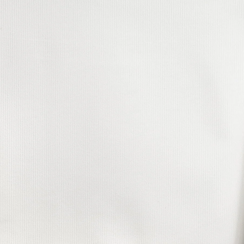 Durable white corduroy material—fabric sold by BeautifulWindowsElgin.com