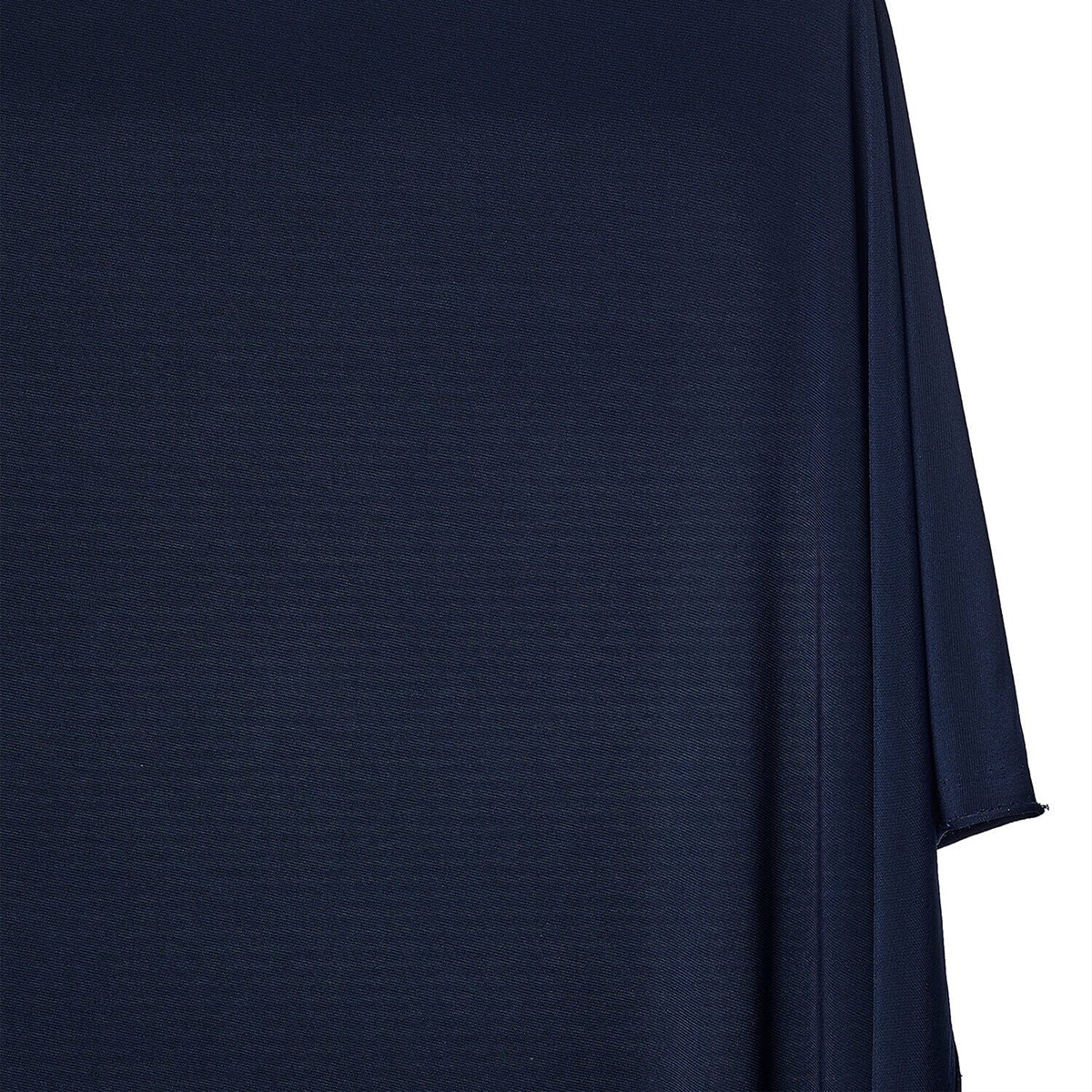 Navy Blue Solid Stretch Jersey Knit Fashion Fabric—90% Cotton, 10% Spandex— 60/61 Inches—20% Vertical—Sold by the Yard