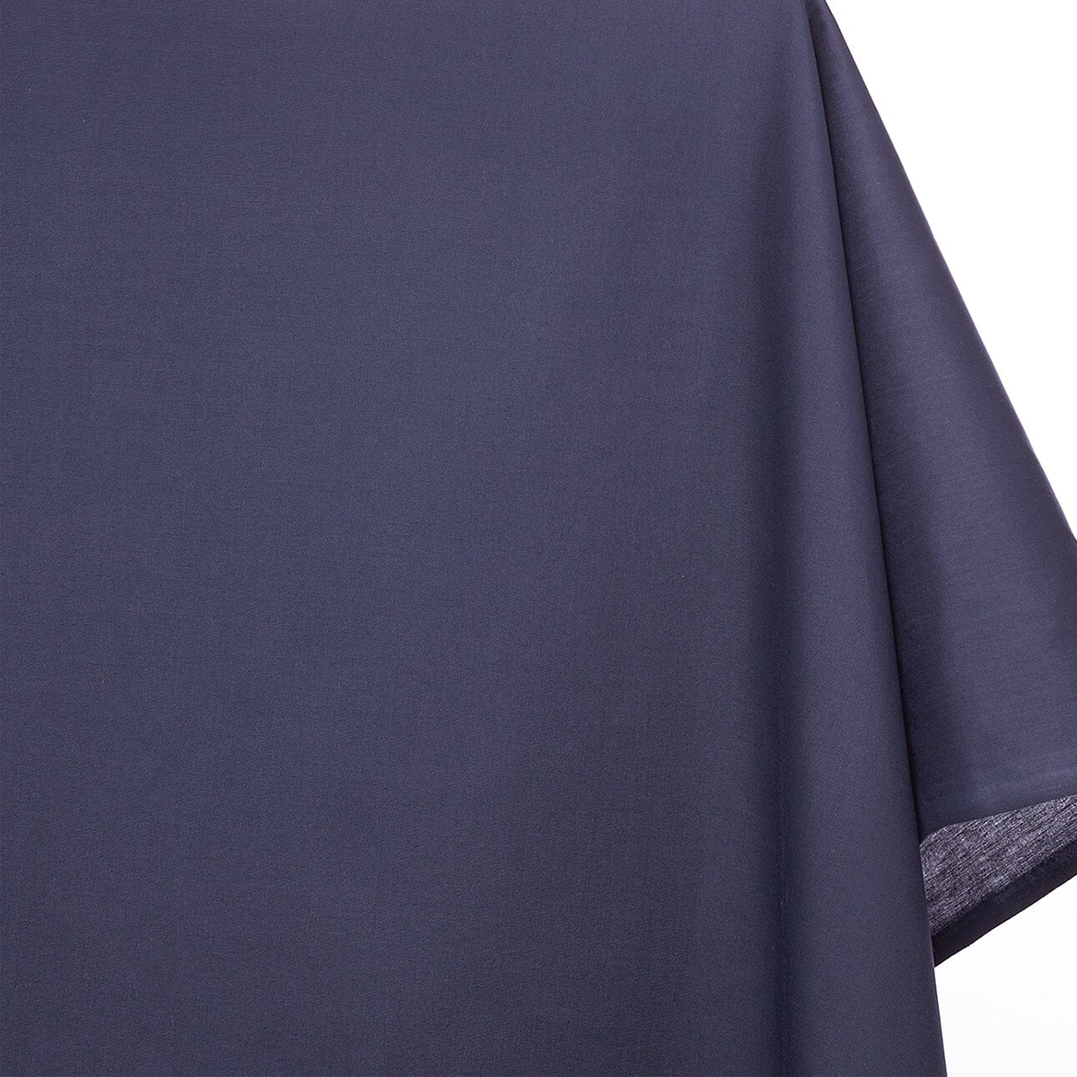 Plain-Woven—50%Polyester 50%Cotton Broad-Cloth Fabric—Navy Blue Color—60/61 Inches Wide—Sold by the Yard—Available for Nationwide Shipping