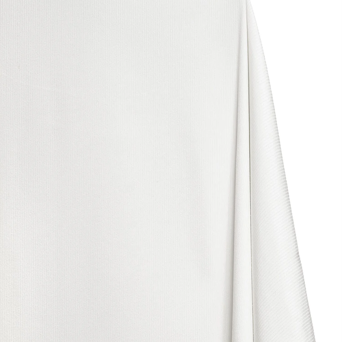 Ribbed 9-wale white corduroy fabric—fabric sold by BeautifulWindowsElgin.com