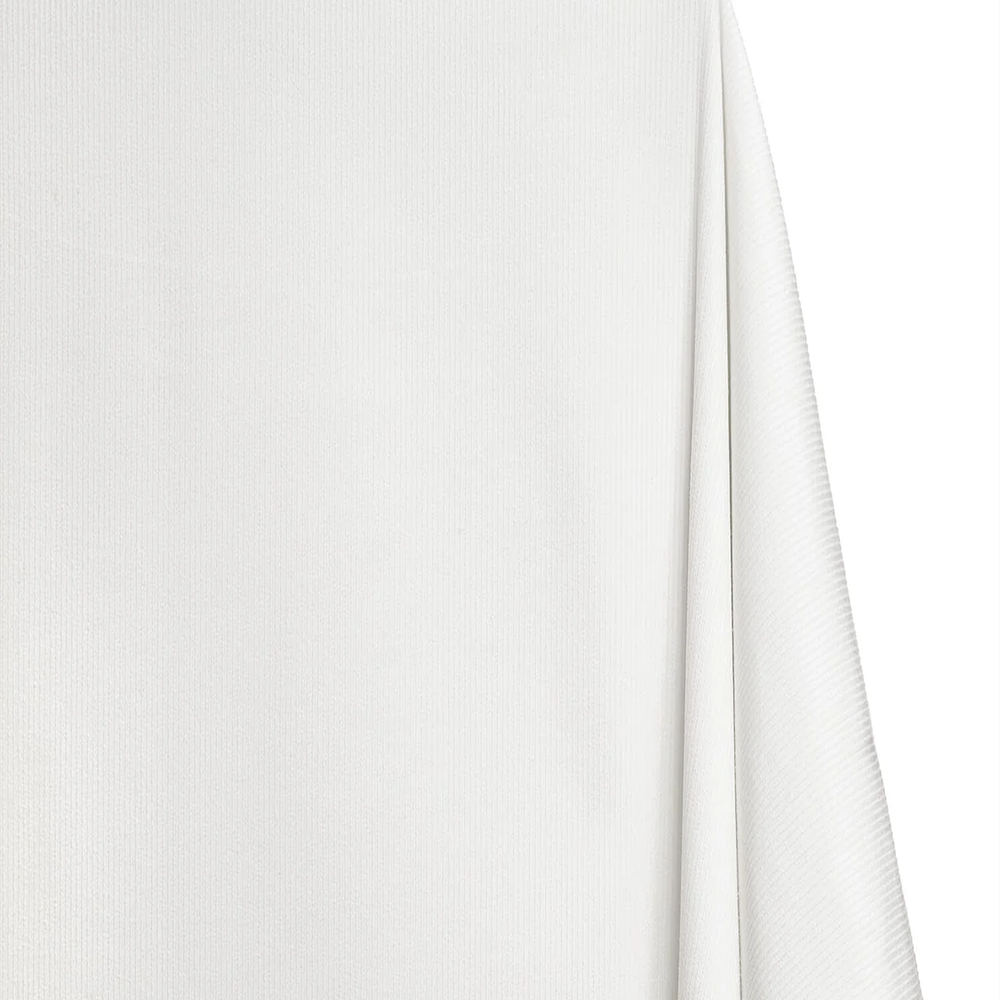 Ribbed 9-wale white corduroy fabric—fabric sold by BeautifulWindowsElgin.com