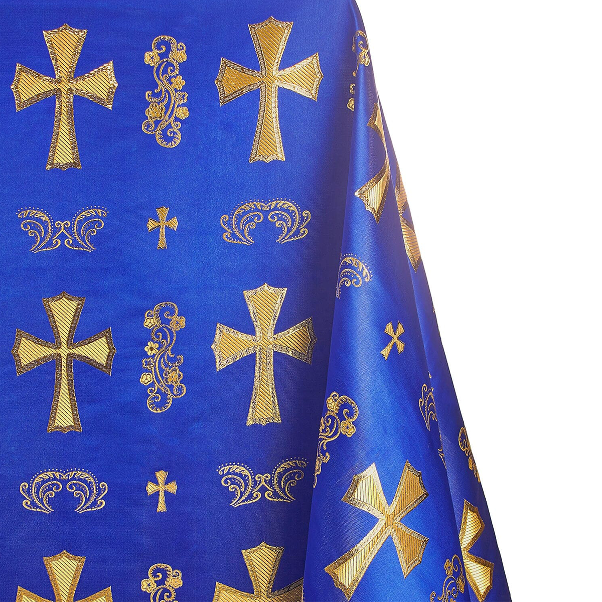 Clerical Metallic Church—Cross Brocade Fabric—58"Inche Wide—Multi-Purpose —Damask—Sold by the Yard—Available in the USA.