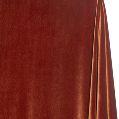 High-Fashion Rust—Stretch Velvet Fabric—90% Polyester, 10% Spandex— 60/61 Inches—20% Vertical
