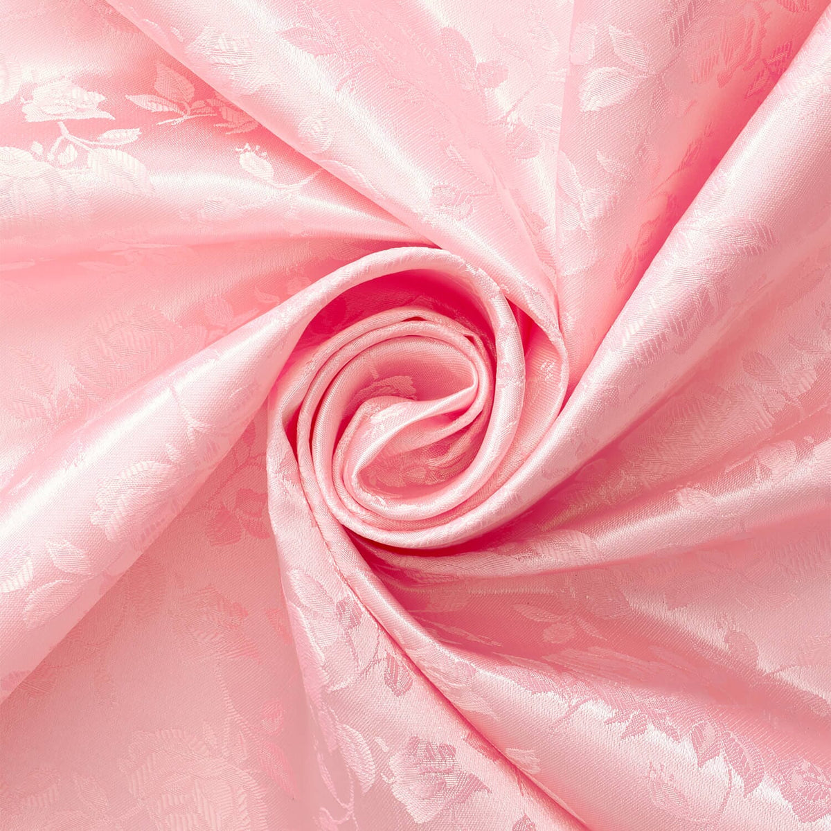 Online Fabric —Satin Brocade Jacquard Satin—Pink Bloom—58" Wide—100% Polyester Fabric—Sold by The Yard—Nationwide Shipping