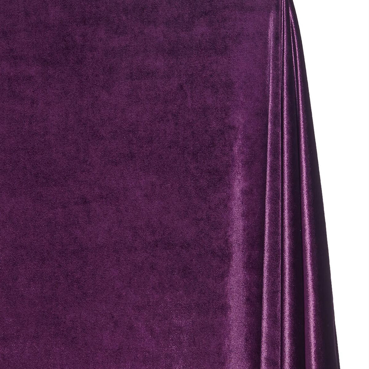 Matte Plum—Stretch Velvet Fabric—90% Polyester, 10% Spandex— 60/61 Inches—20% Vertical