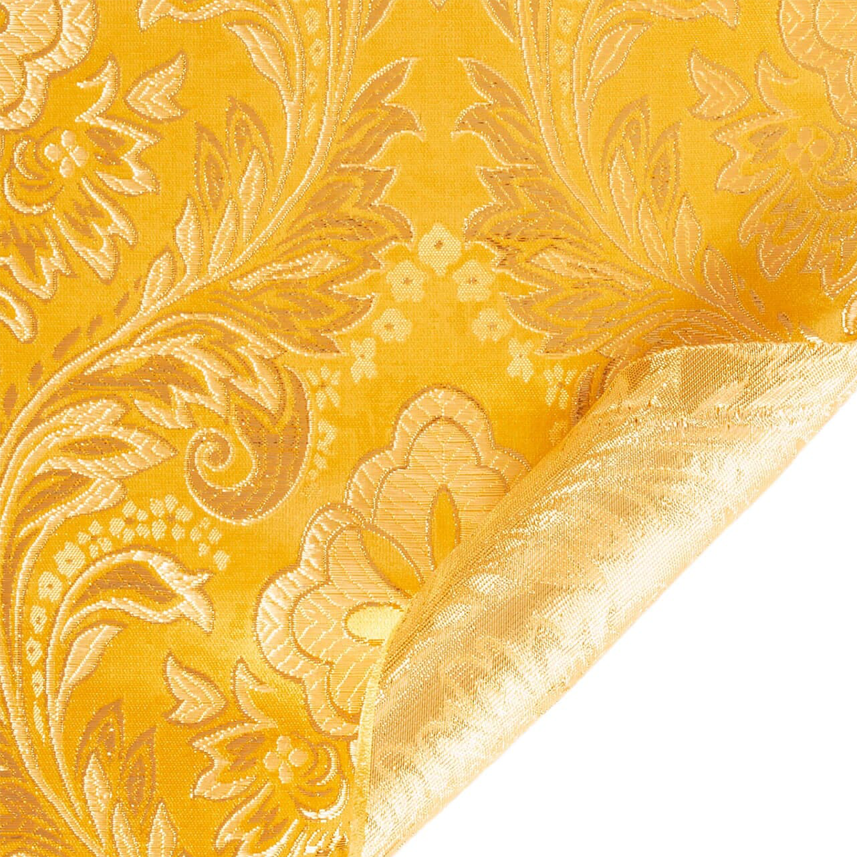 Spiritual Richness—Gold & Gold —Floral Metallic Brocade—58"Inche Wide—Multi-Purpose —Availableby the Yard— Nationwide Shipping