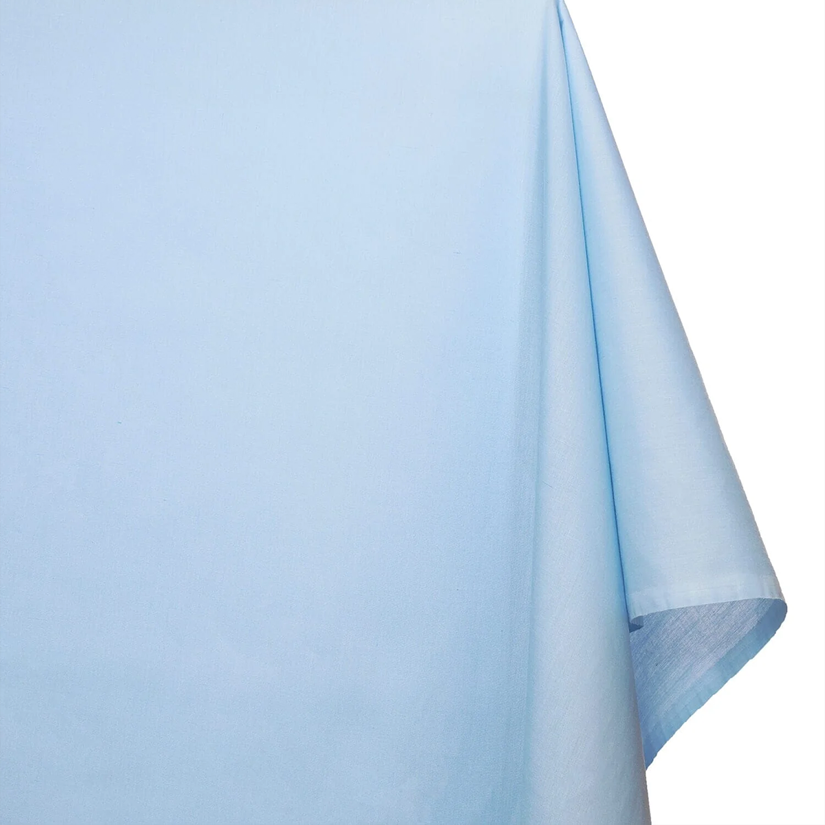 Perfect For Custom Apparel—50/50 Poly-Cotton Blend— Broadcloth Fabric —Light Blue Color—95% Polyester, 5% Cotton—Available for Nationwide Shipping