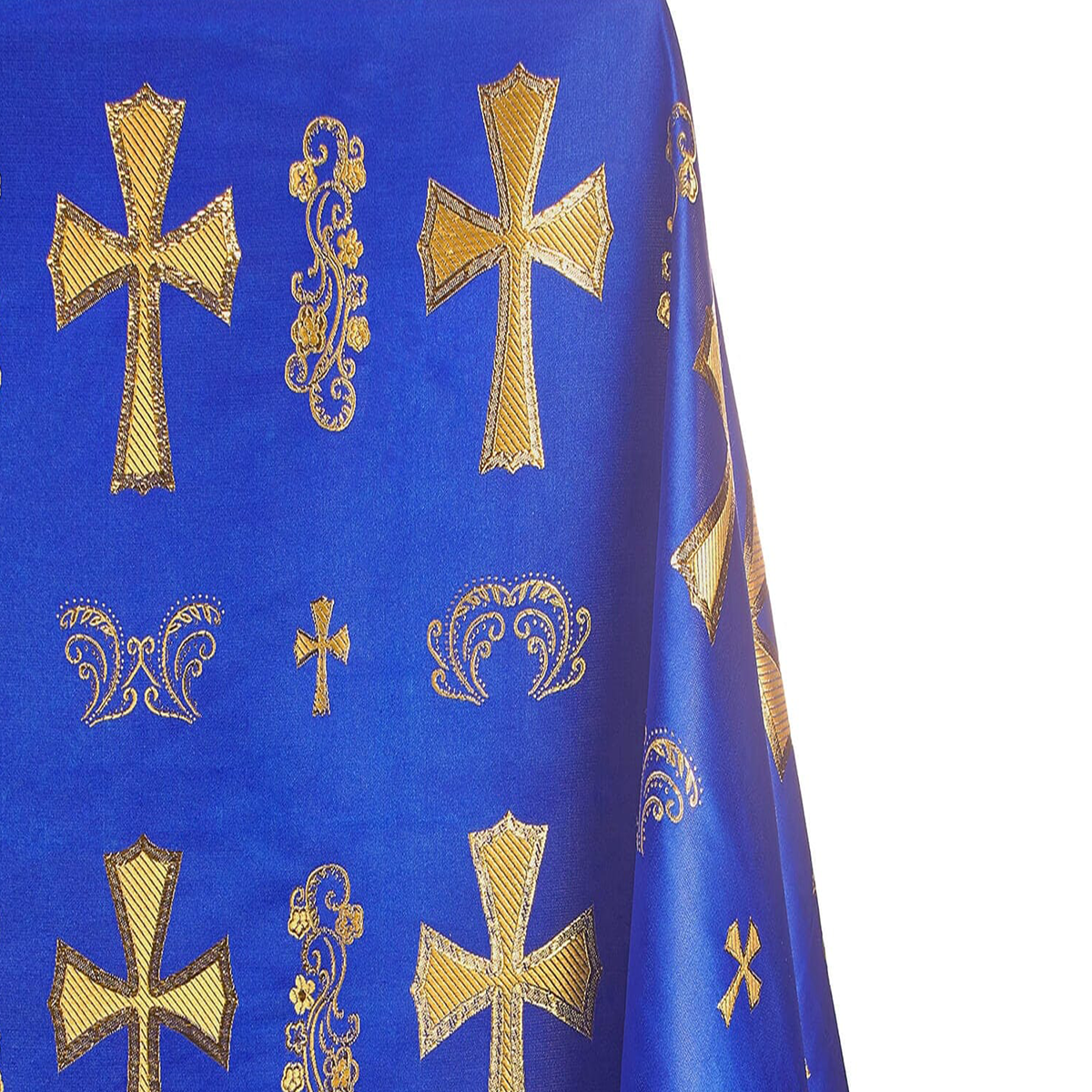 Clerical Metallic Church—Cross Brocade Fabric—58"Inche Wide—Multi-Purpose —Damask—Sold by the Yard—Available in the USA.
