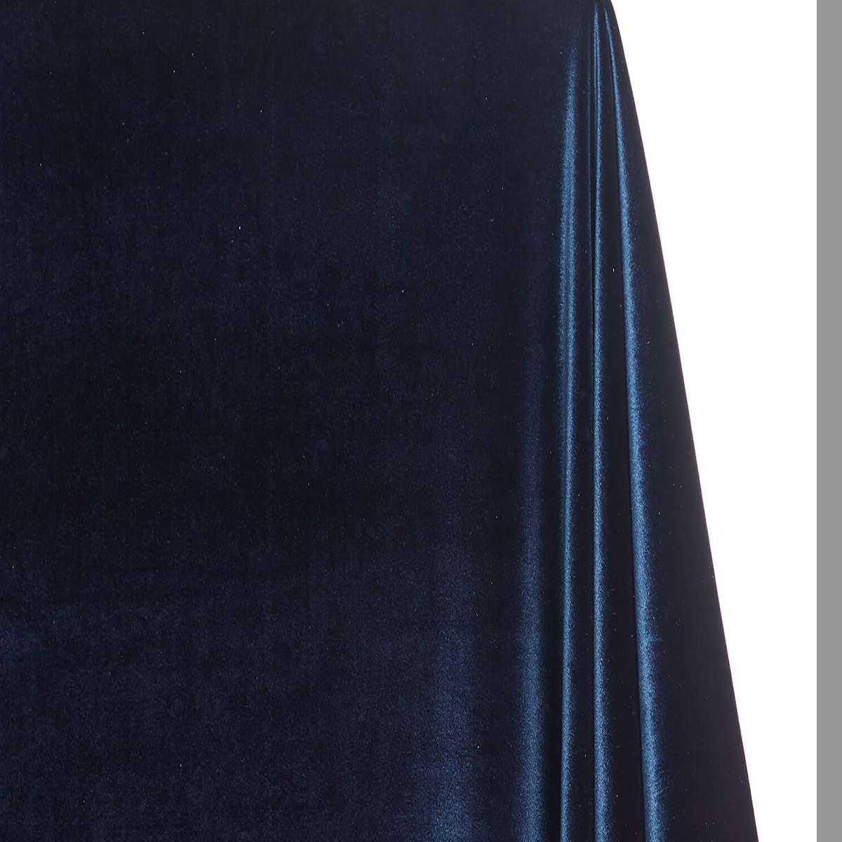 Navy Blue Stretch Velvet Fabric—90% Polyester, 10% Spandex— 60/61 Inches—20% Vertical—Sold by the Yard
