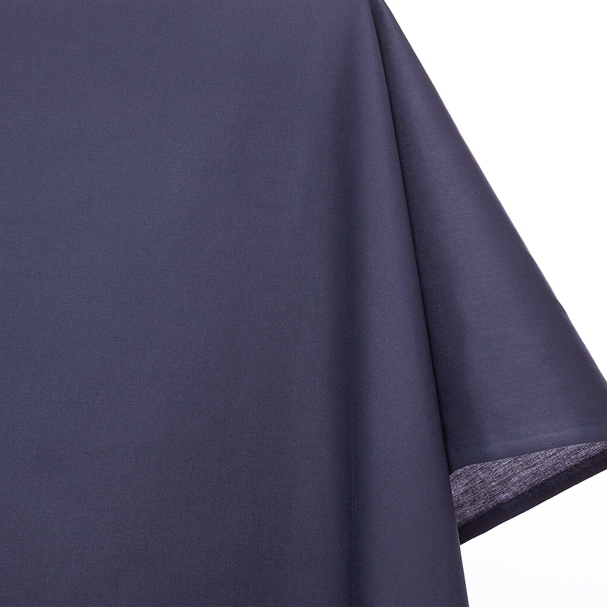 Plain-Woven—50%Polyester 50%Cotton Broad-Cloth Fabric—Navy Blue Color—60/61 Inches Wide—Sold by the Yard—Available for Nationwide Shipping