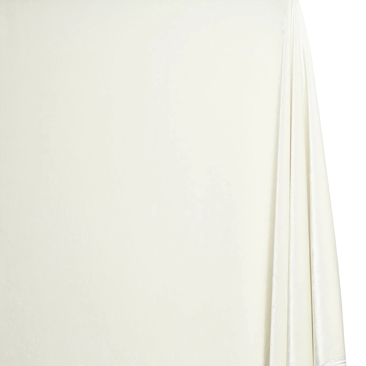 Off- White—Stretch Velvet Fabric——90% Polyester, 10% Spandex— 60/61 Inches—20% Vertical