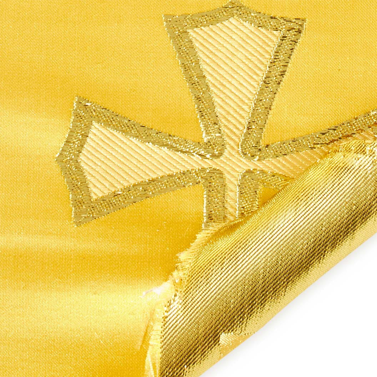 Rich Spiritual—Metallic Brocade Fabric—Durable—Gold-Gold—58" Wide—100% Polyester Fabric—High-Quality—Sold by The Yard— Nationwide Shipping