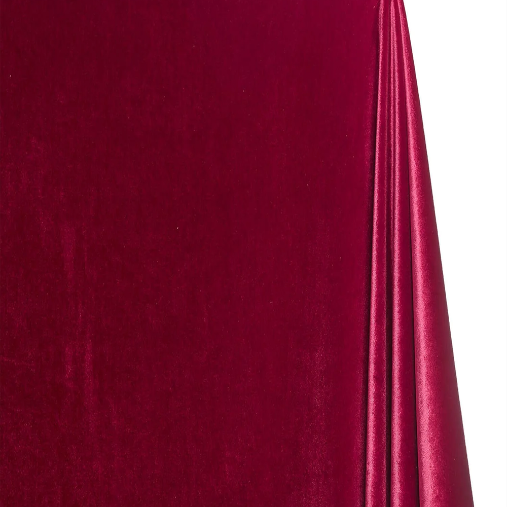 High-quality burgundy stretch velvet textile |Sold by Beautiful Windows Elgin