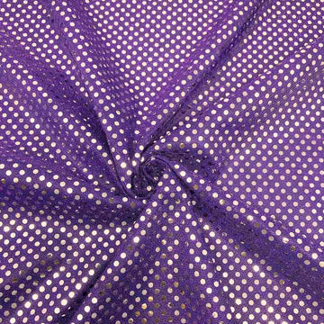 MICHAELA SILVER ON PURPLE SHINY TWO-TONE KNIT SEQUINS