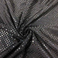 Glitter Fabric Black Hue—45"Wide —100% Polyester—Sold by the Yard