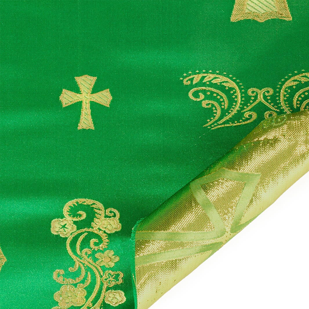 Elegant Green Gold Woven Brocade for Décor – Beautiful Windows Elgin