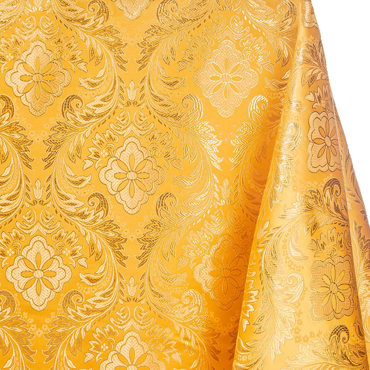Spiritual Richness—Gold & Gold —Floral Metallic Brocade—58"Inche Wide—Multi-Purpose —Availableby the Yard— Nationwide Shipping