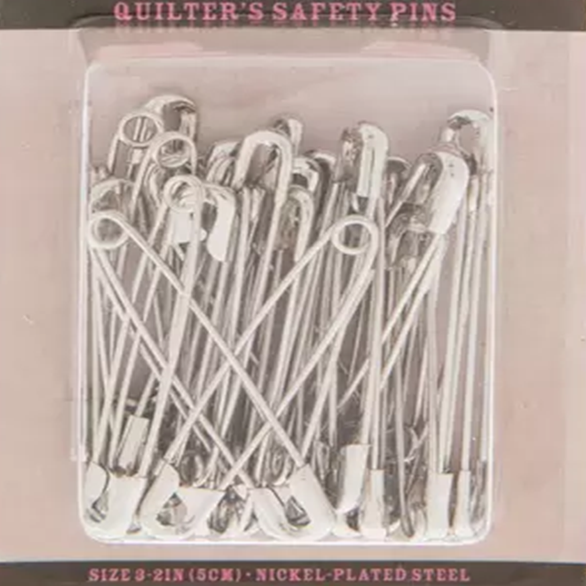 NICKEL QUILTER'S SAFETY PINS - SIZE 3-PERFECT FOR BASTING QUILTS