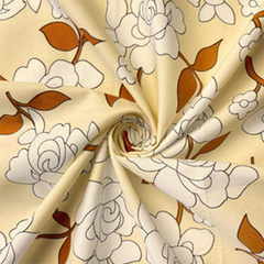 Rosette Printed Cotton Poplin—Natural Beige—100% Cotton—54" Inches Wide—Sold by the Yard—Available for Nationwide Shipping