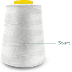 WHITE 3000 YARD SPOOL SEWING THREAD