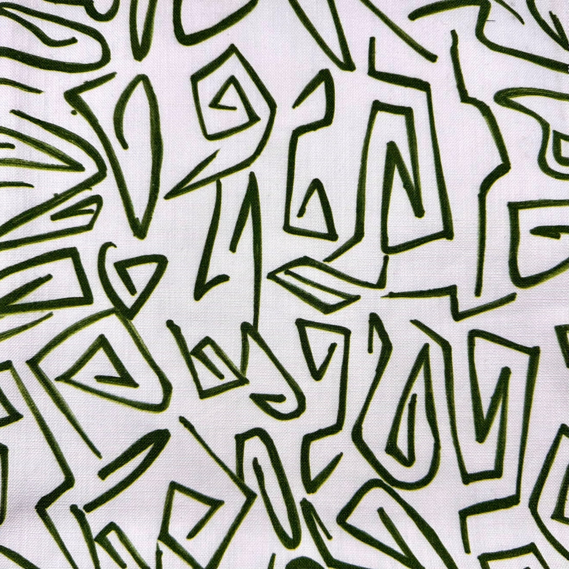 ALYSSA GREEN ABSTRACT DRAPERY FABRIC