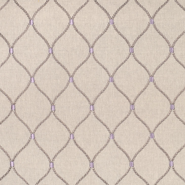 Graceful Window Curtain Fabric—Light/Grey/Lavender—100% Polyester—Sold By the Yard—Width 52" Inches Wide—Nationwide Shipping