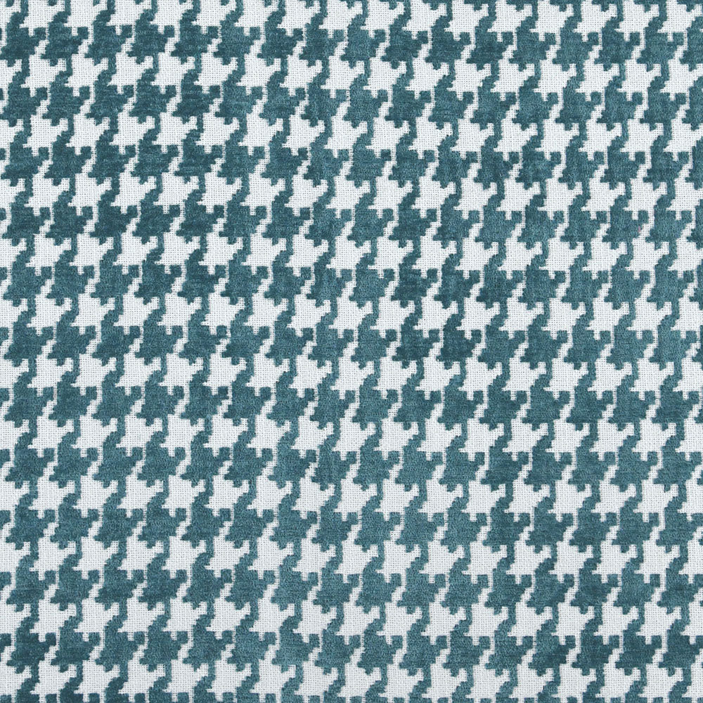 PACIFIC BLUE HOUNDSTOOTH FABRIC