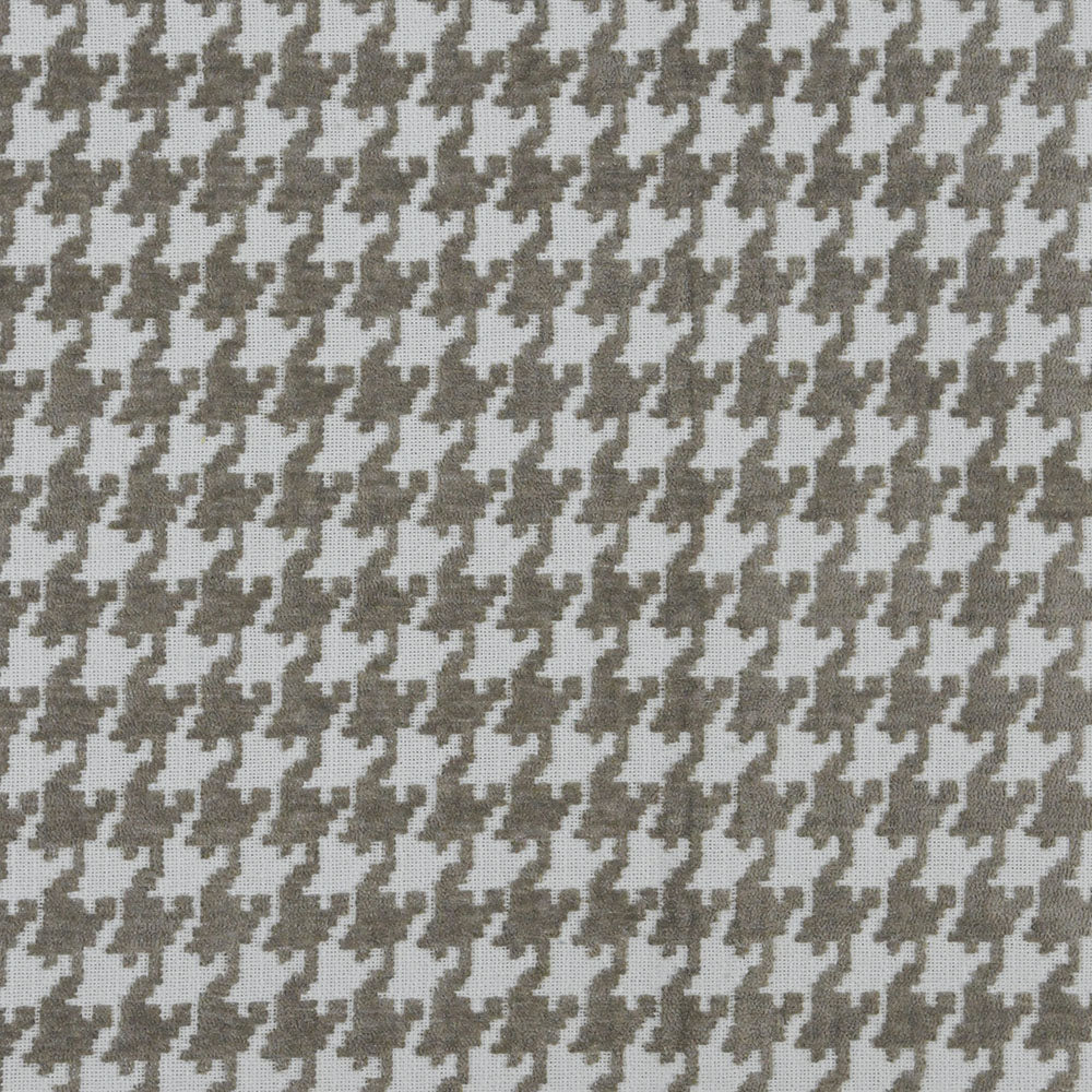 Driftwood Grey Houndthooth Fabric—High-Quality—100% Polyester —Sold by The Yard—54" Inches Wide