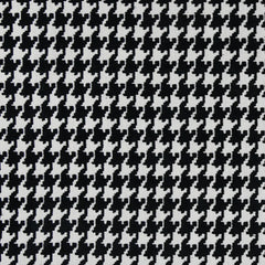 Raza Black-Beige Houndthooth Fabric—High-Quality—100% Polyester —Sold by The Yard—54" Inches Wide