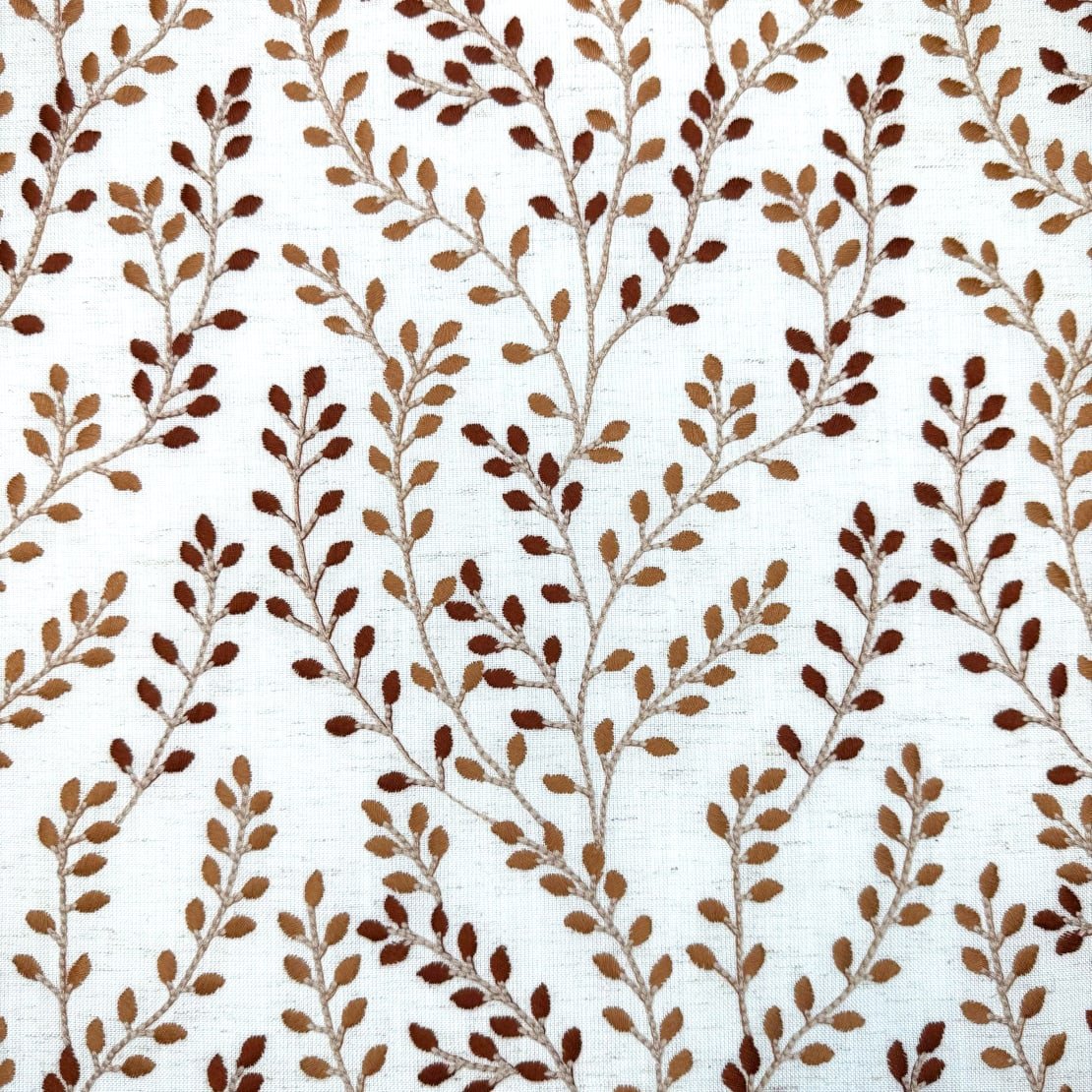 Biancheri Cinnamon Curtain Panel—Rod Pocket with Header—3"Inche-Rod Pocket 2"Inche-Header—47"Inches Wide—100% Polyester—Panel Sold Individually—Nationwide Shipping