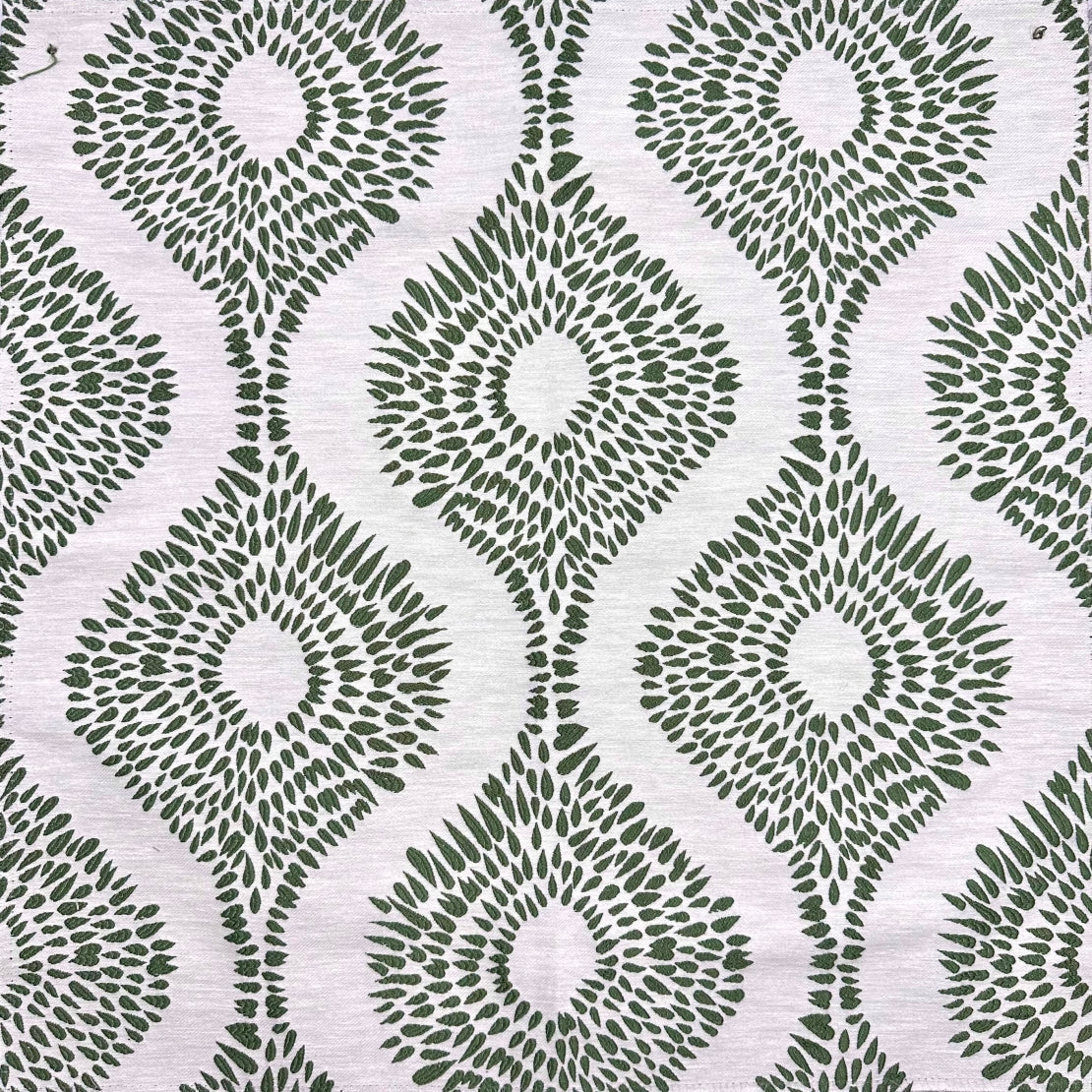 Lomasi B —Emerald Green —Lattice Embroided—Sold by The Yard—54" Inches Wide—Nationwide Shipping