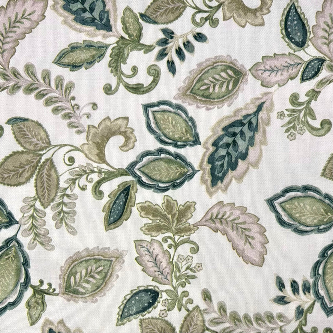 Garden Floral Fabric—Green Color—High Quality Upholstery—95% Polyester, 5% Cotton—Sold by The Yard—54" Inches Wide—Nationwide Shipping