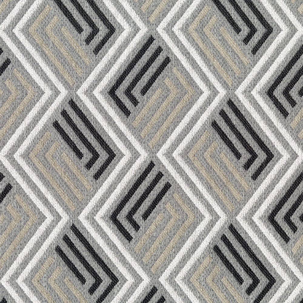 Enzo Black, White & Grey—High-Quality—Multi-Purpose —100% Polyester —Sold by The Yard—54" Inches Wide