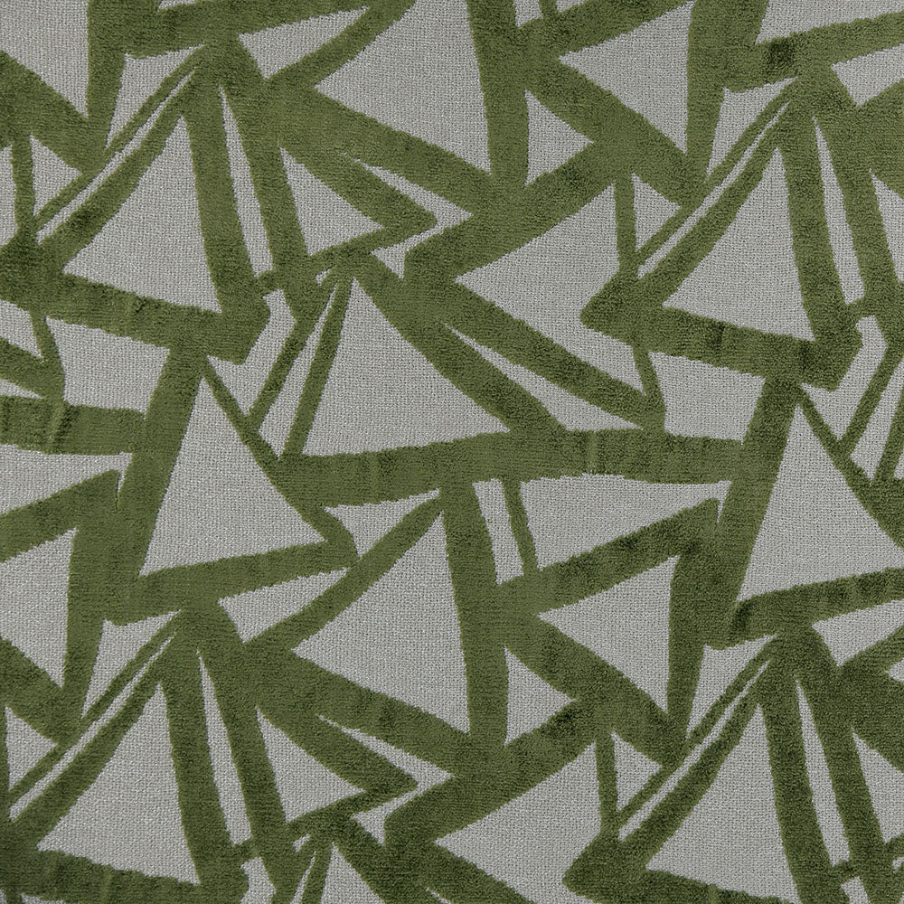 ARITISAN OLIVE GREEN GEOMETRIC FABRIC