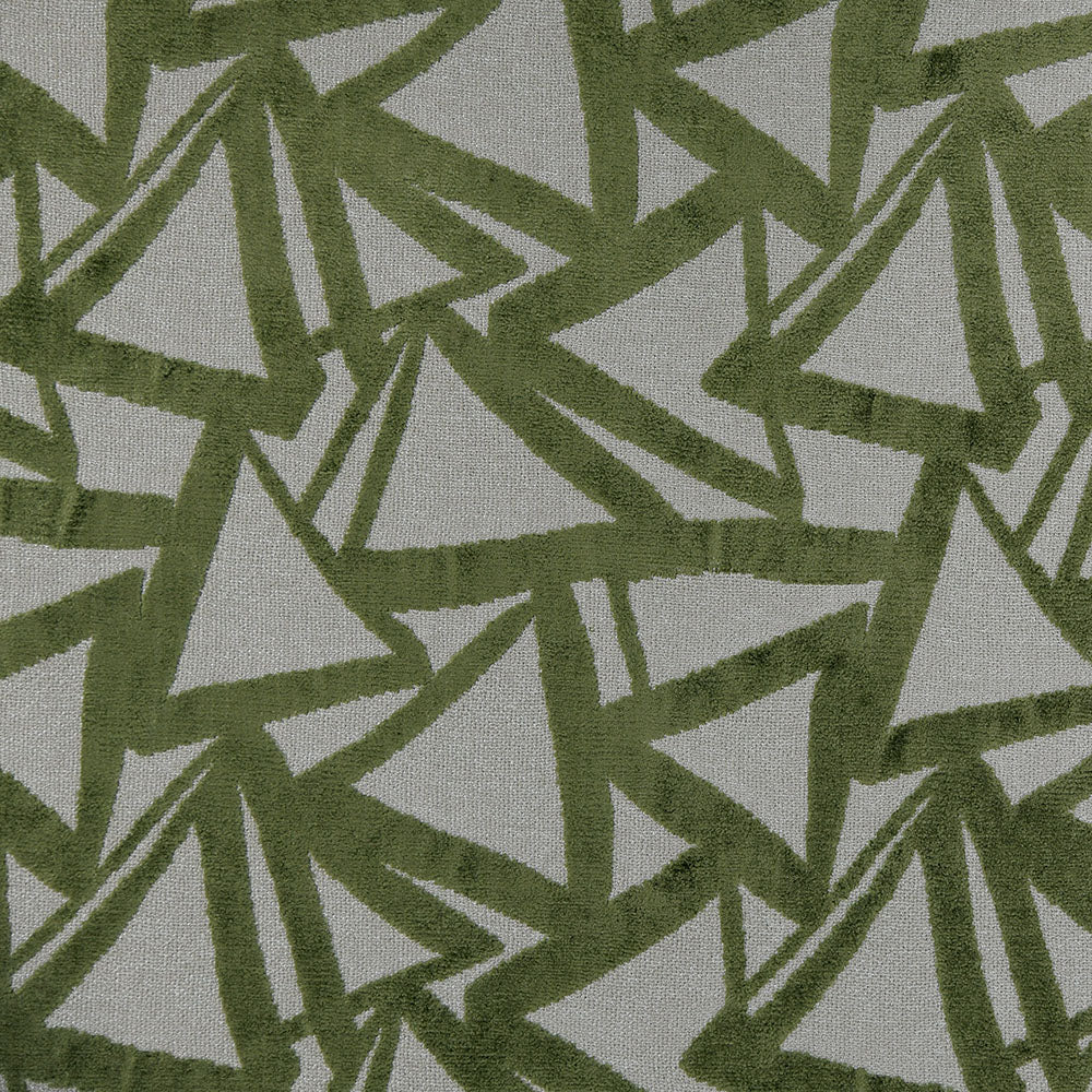 Artisan Geometric Fabric—Olive Green —100% Polyester—Sold By the Yard—Width 52" Inches Wide