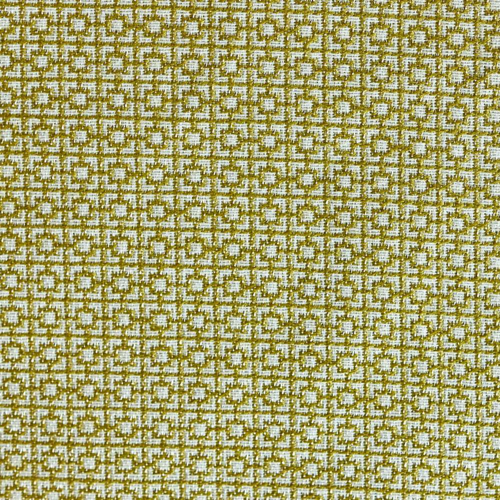 Superior Quality Fretwork —Ochre Citron 100% Polyester—Multi-Purpose Fabric—Sold by The Yard-52" Inches